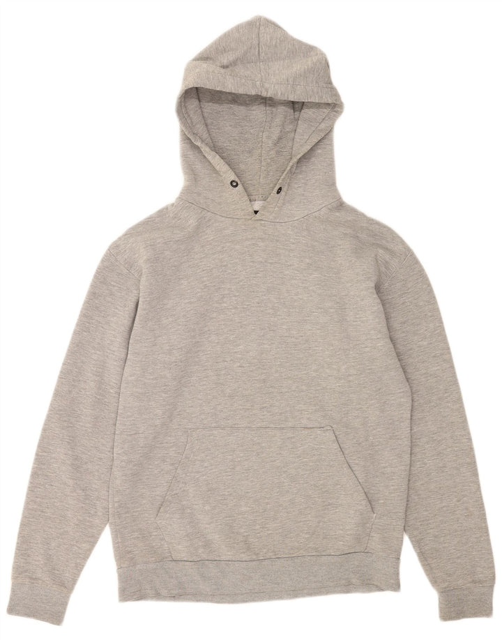 Maglione con cappuccio da uomo Zara in cotone screziato grigio medio