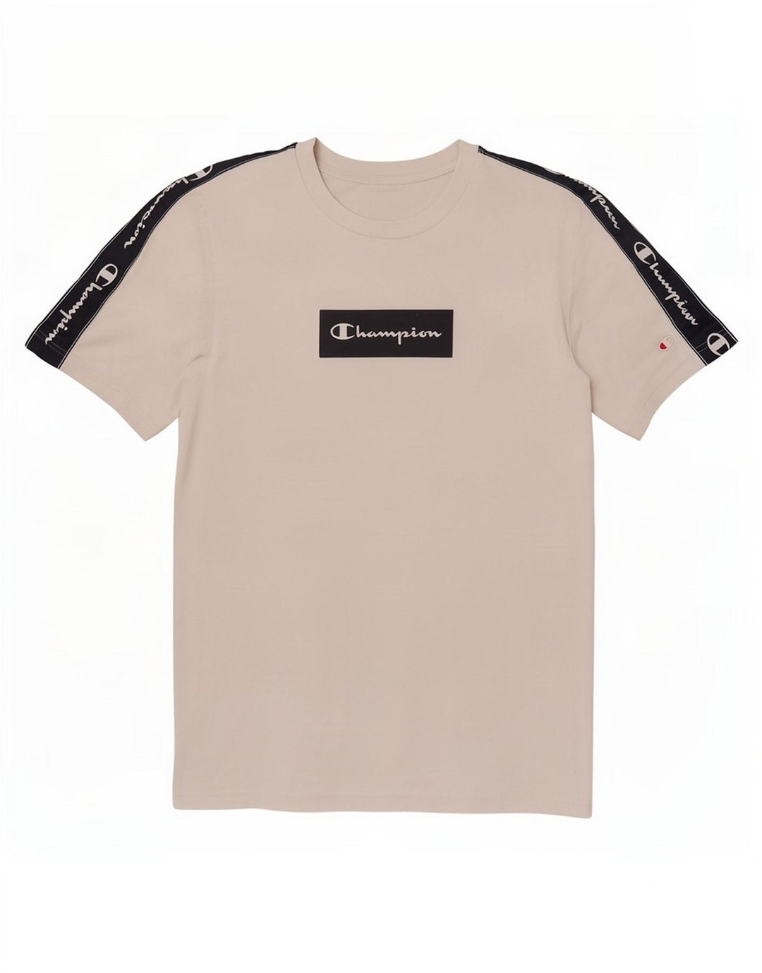 T-shirt grafica da uomo Champion Top in cotone color block bianco medio