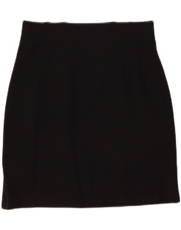 Minigonna da donna Marks & Spencer UK 12 media W30 viscosa nera