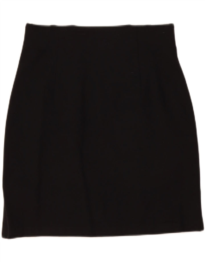 Minigonna da donna Marks & Spencer UK 12 media W30 viscosa nera