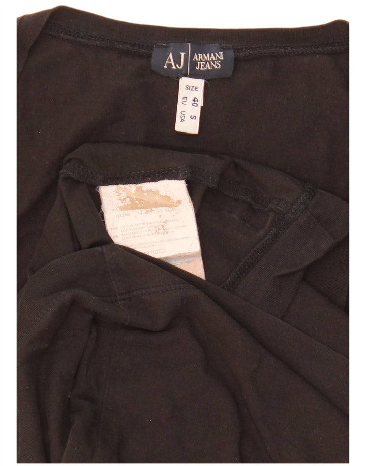 T-shirt da donna Armani Top UK 10 piccola in cotone nero