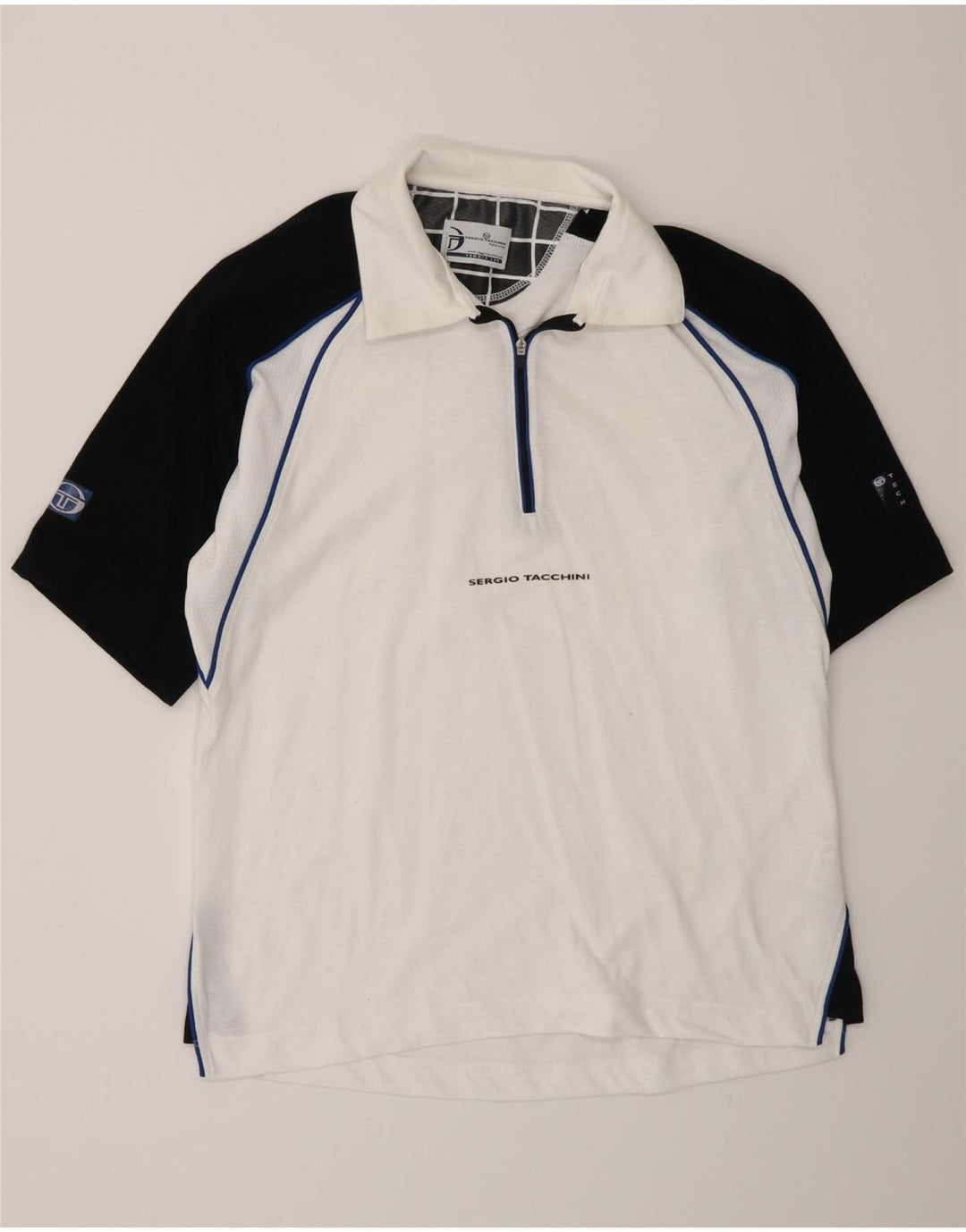 Polo da uomo Sergio Tacchini piccola in cotone color block bianco