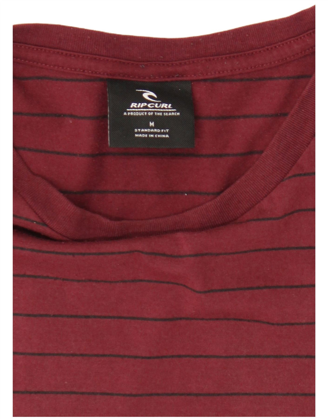 T-shirt da uomo Rip Curl Top a righe bordeaux medie