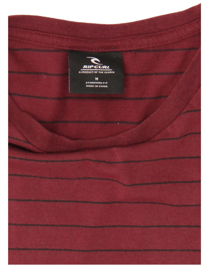 T-shirt da uomo Rip Curl Top a righe bordeaux medie