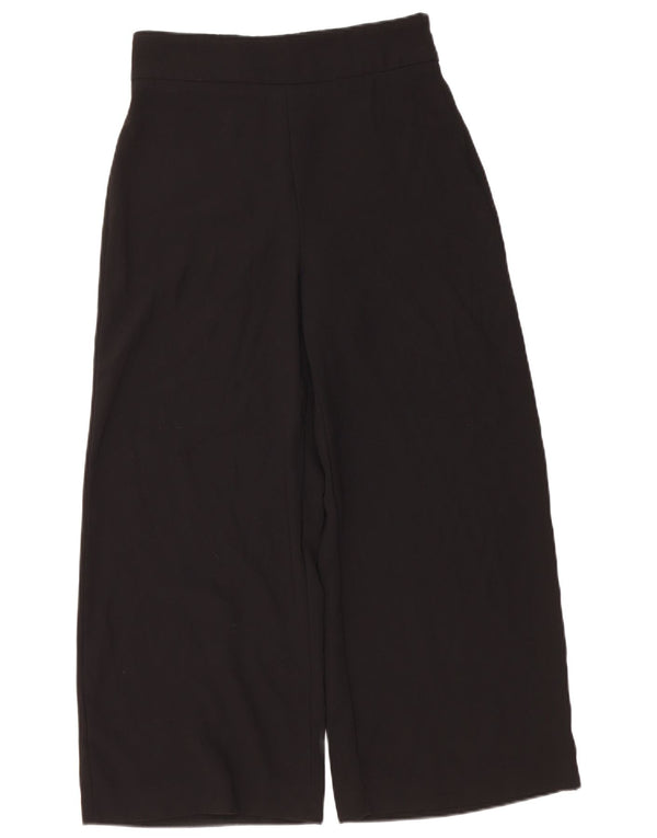 Pantaloni corti a gamba larga a vita alta da donna Zara medi W28 L24 neri