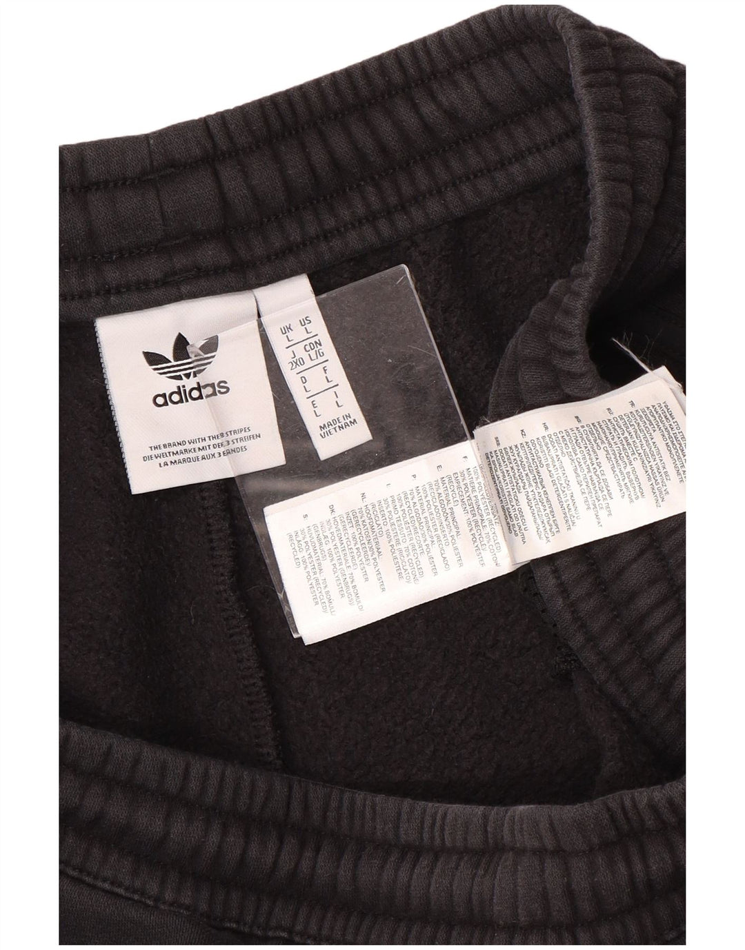 Pantaloni da tuta da uomo ADIDAS Joggers grandi in cotone color block nero