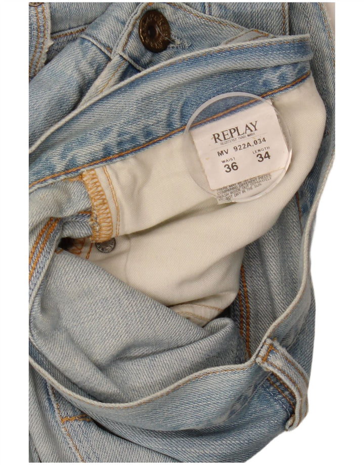 REPLAY Jeans dritti da uomo W36 L34 cotone blu