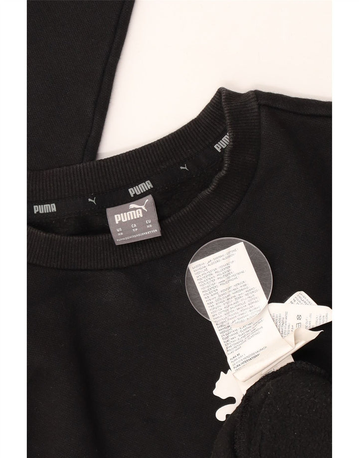 Felpa grafica da uomo Puma Jumper XS in cotone nero