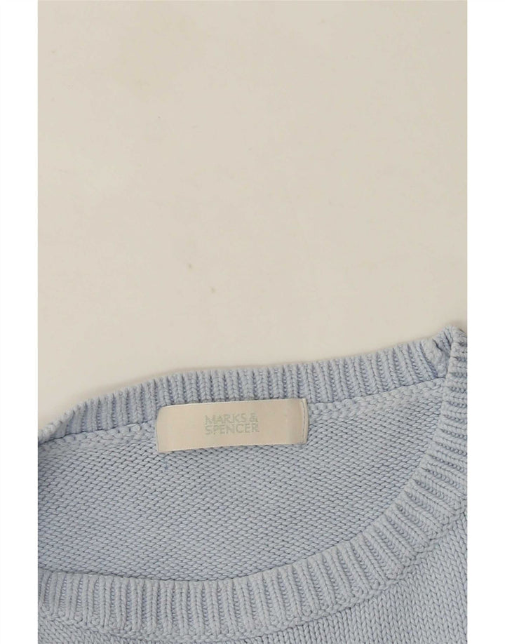 Maglione maglione girocollo da uomo Marks & Spencer blu medio