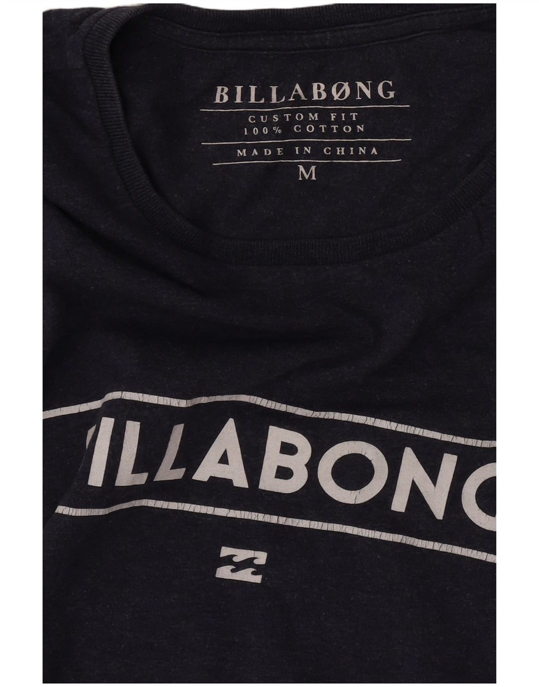 T-shirt grafica personalizzata da uomo Billabong Top in cotone blu navy medio