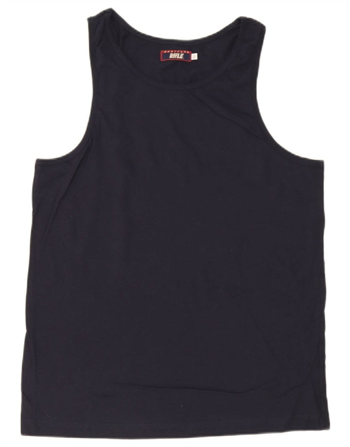 Canotta da uomo Rifle XL in cotone blu navy