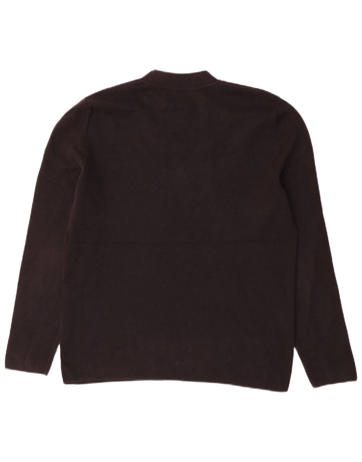 Maglione maglione collo alto da donna Cos UK 14 cotone nero medio