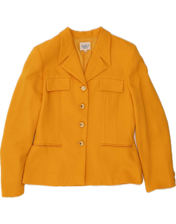 LUISA SPAGNOLI Womens Perugia 4 Button Blazer Jacket IT 46 Large Yellow Vintage Luisa Spagnoli and Second-Hand Luisa Spagnoli from Messina Hembry 