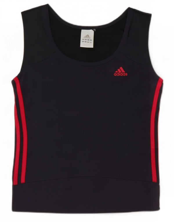 Canottiera corta Adidas Clima 365 da donna UK 10 piccola grigia in poliammide