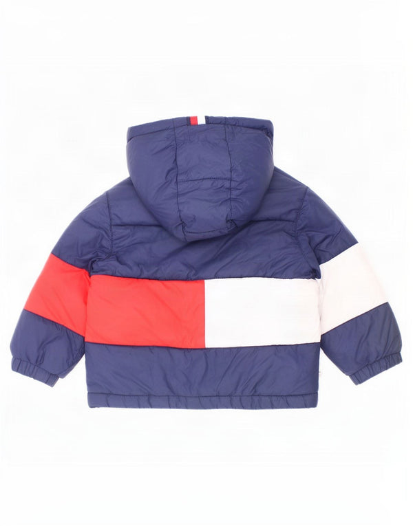 Tommy Hilfiger Baby Boys Padded Jacket 12-18 Months Navy Blue Colourblock