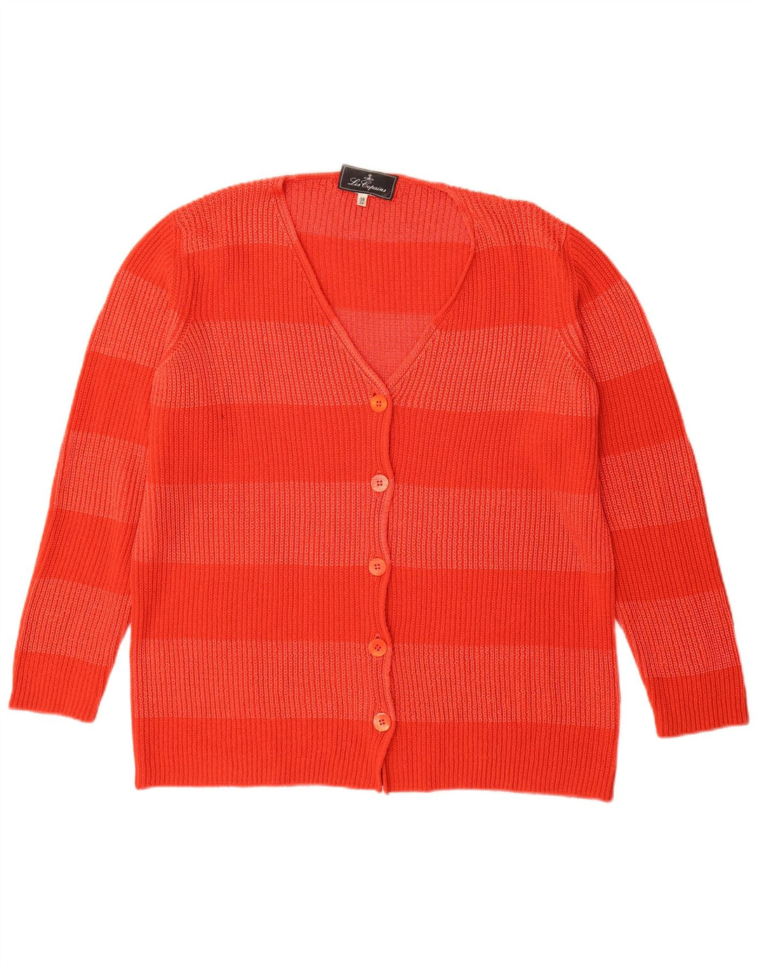 Maglione cardigan lungo da donna Les Copains IT 46 righe grandi rosse