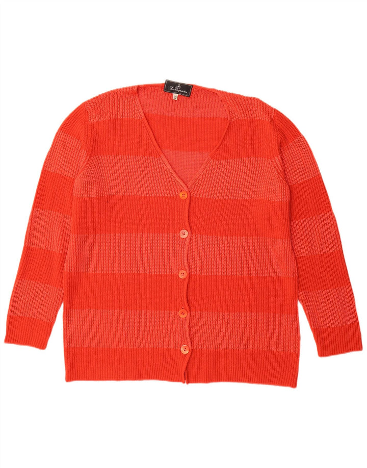 Maglione cardigan lungo da donna Les Copains IT 46 righe grandi rosse