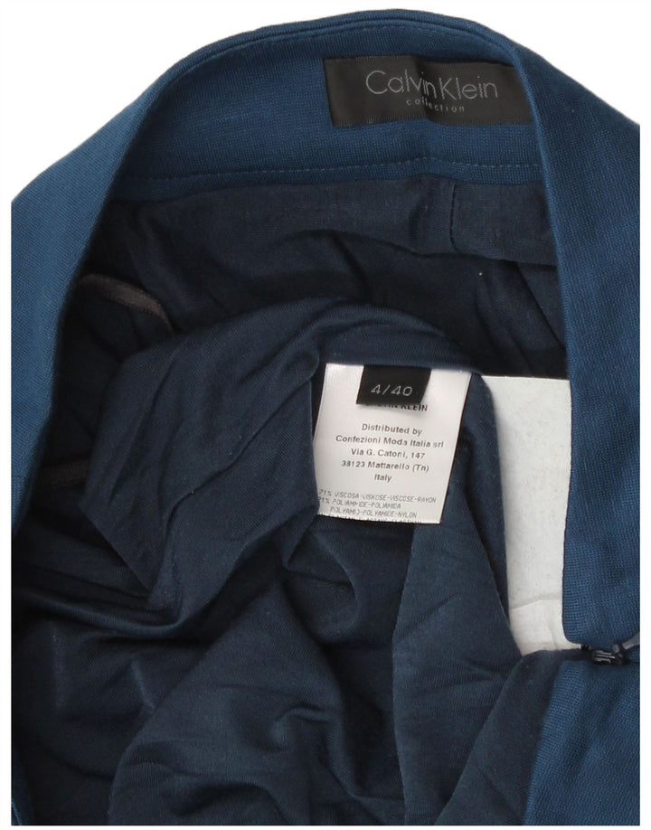 Minigonna da donna Calvin Klein US 4 Small W28 viscosa blu