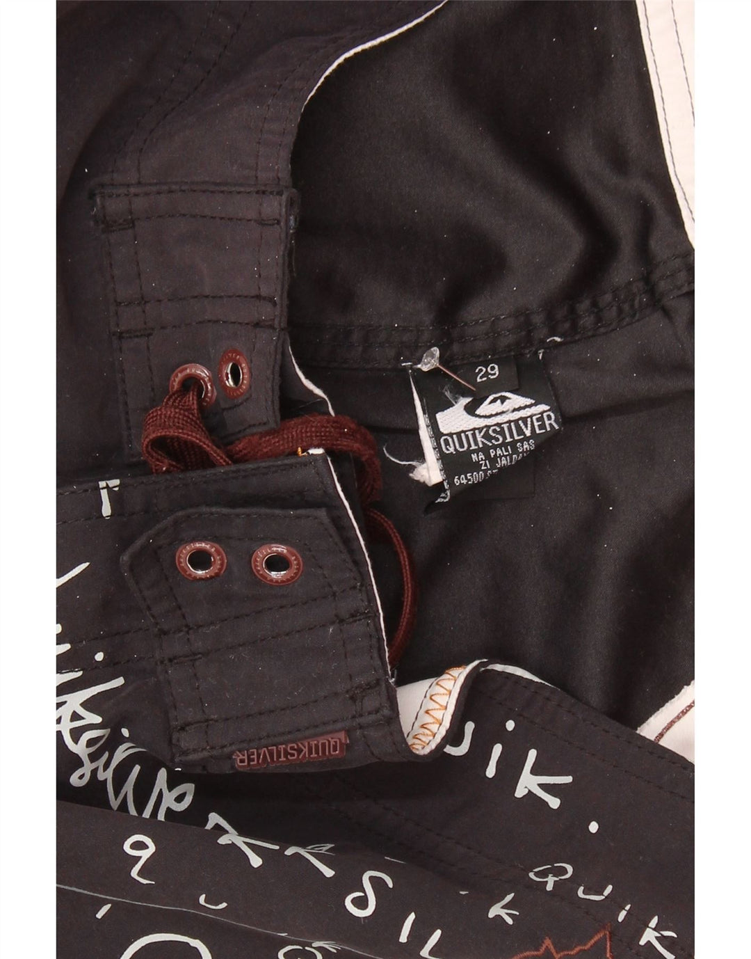 Pantaloncini da bagno grafici da uomo QUIKSILVER piccoli in poliestere nero