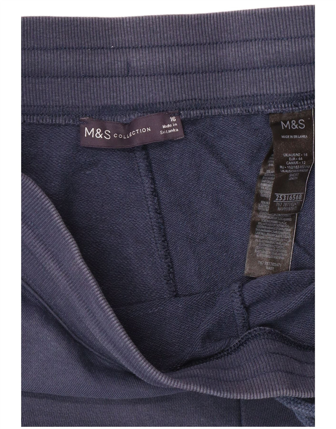 Pantaloni da tuta da donna Marks & Spencer Joggers UK 16 Large Blu Navy