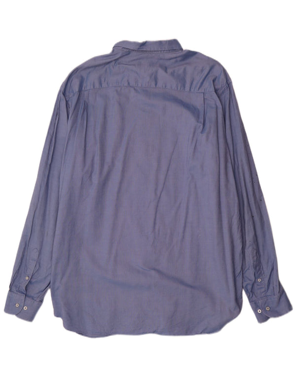 Camicia da uomo Armani Collezioni taglia 46 18 1/2 2XL cotone blu