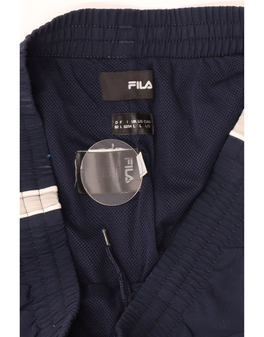 Pantaloni da tuta grafica da uomo Fila Large in poliestere color block blu navy
