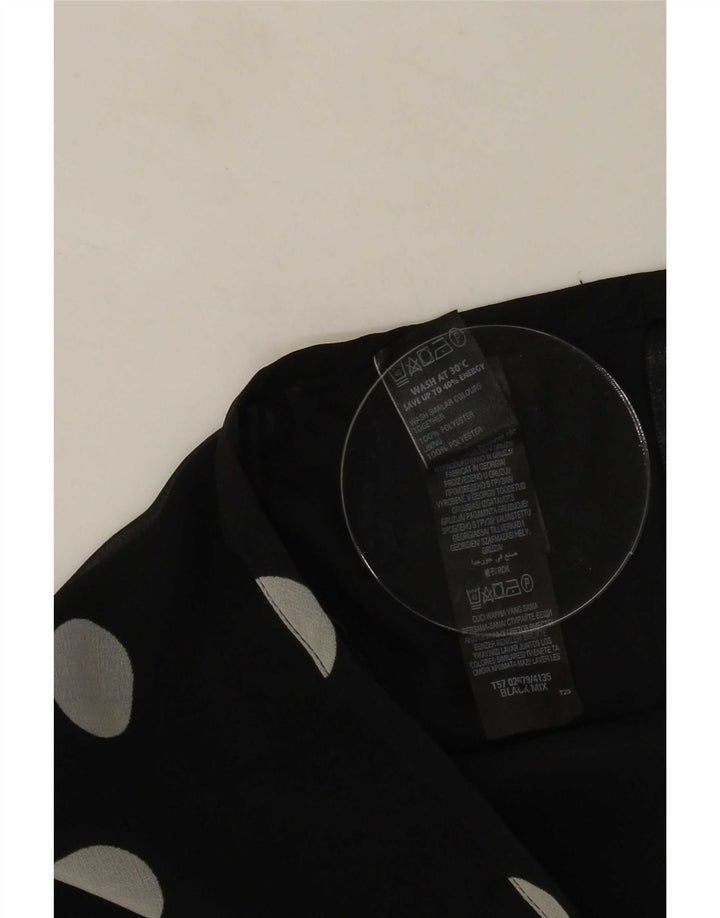Gonna a trapezio da donna Marks & Spencer UK 12 media W30 a pois neri