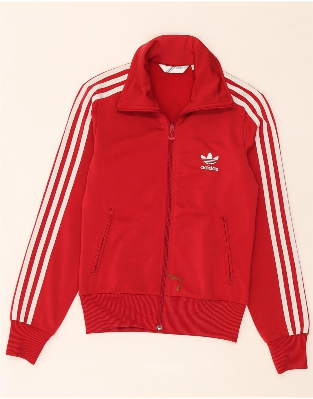 Giacca da ginnastica grafica da donna Adidas EU 36 piccola rossa poliestere