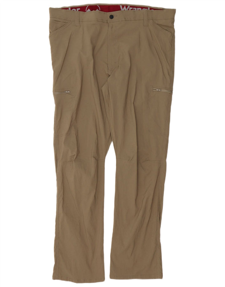 Pantaloni cargo dritti da uomo WRANGLER W40 L32 nylon kaki