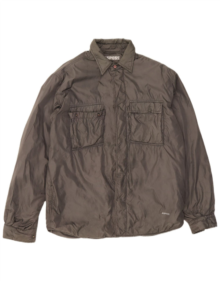 Giacca utility da uomo Aspesi UK 40 Large Grigia in poliammide