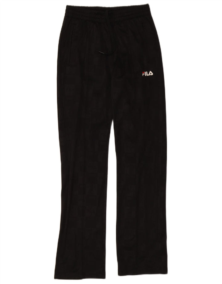 Pantaloni da tuta grafica da uomo Fila XS poliestere nero