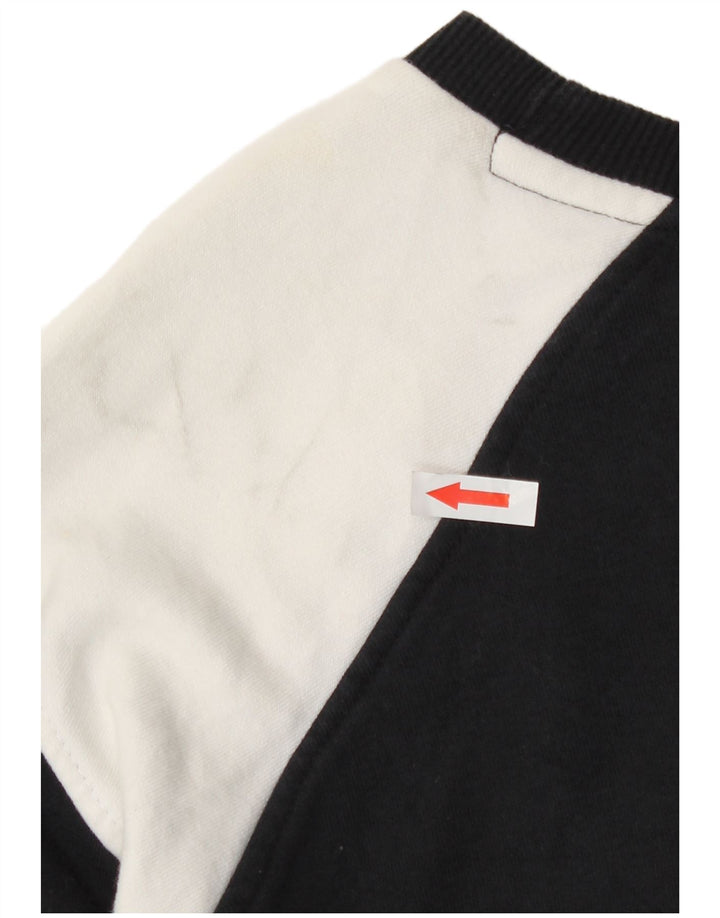 Felpa grafica da donna Ellesse Maglione UK 10 Small Black Colourblock