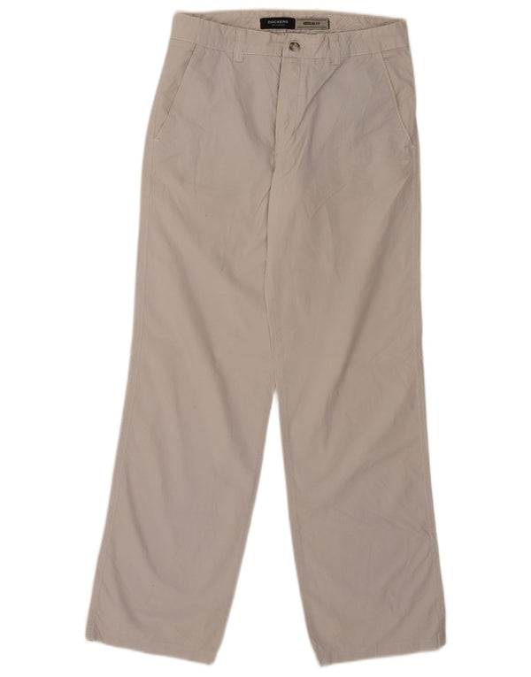 Pantaloni chino da uomo vestibilità regolare Dockers W31 L32 in cotone grigio
