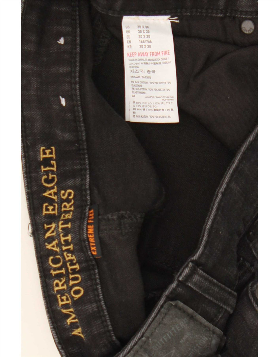 Jeans skinny da donna American Eagle W30 L30 cotone nero