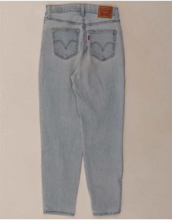 Jeans Levi's da donna a vita alta effetto vissuto Mom W28 L27 cotone blu