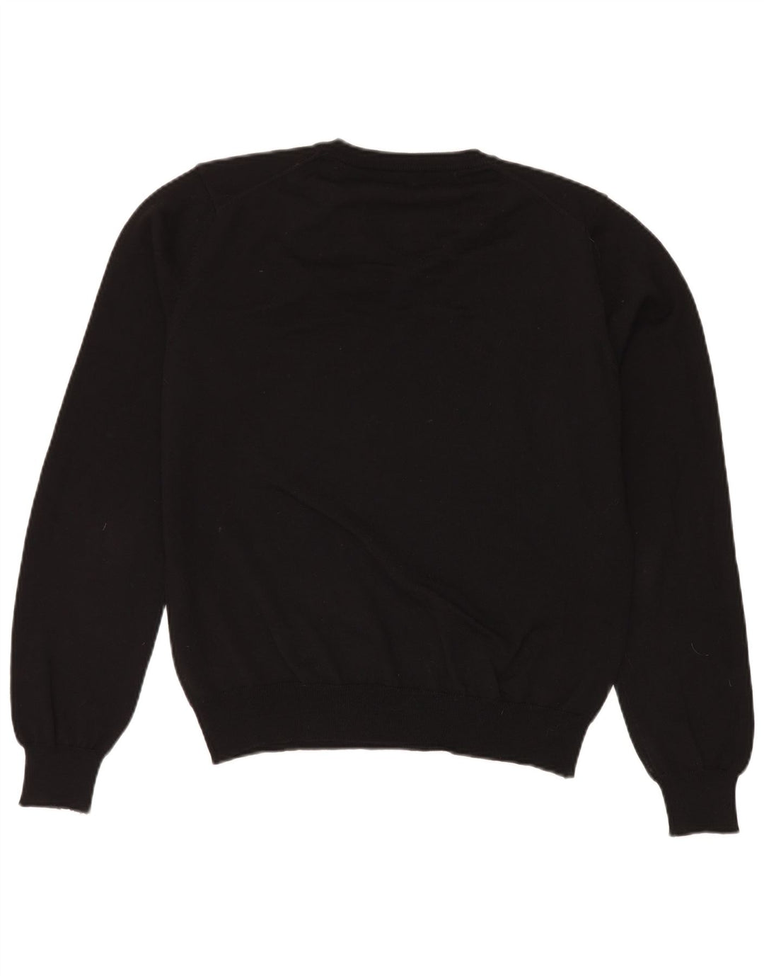 Maglione da uomo con scollo a V Calvin Klein, grande, in lana vergine nera
