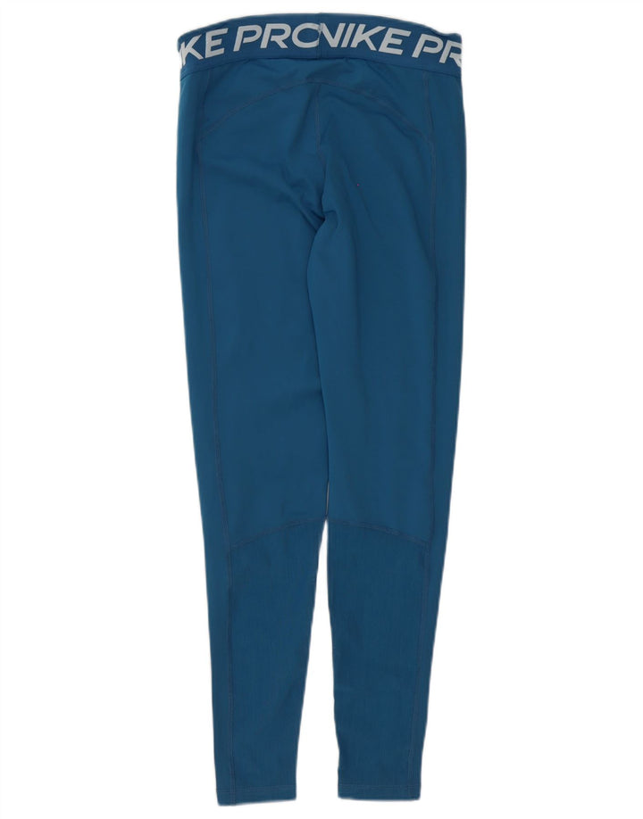 Leggings grafici Nike Dri Fit da donna UK 12 poliestere blu medio