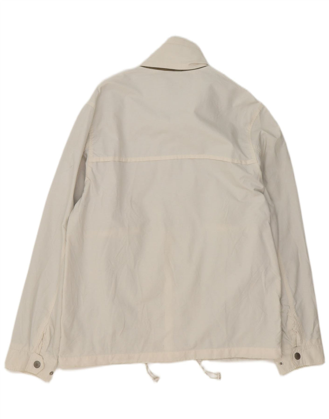 Giacca antipioggia da uomo vintage UK 40 grande cotone bianco