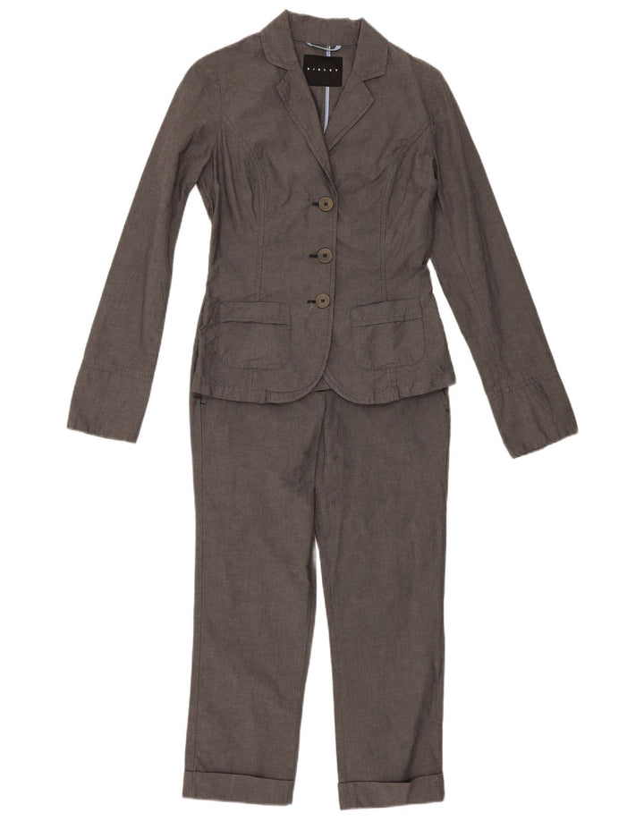 Abito Sisley Donna 3 Bottoni 2 Pezzi IT 40 Small W28 L23 Cotone Grigio