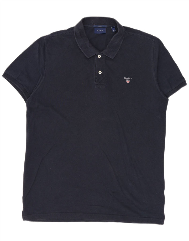 Polo GANT da uomo vestibilità regolare, taglia grande, in cotone blu navy