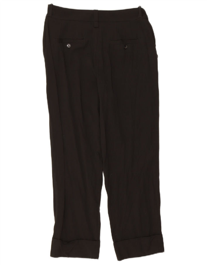 Pantaloni cropped da donna Massimo Dutti EU 40 Medium W30 L24 Viscosa nera