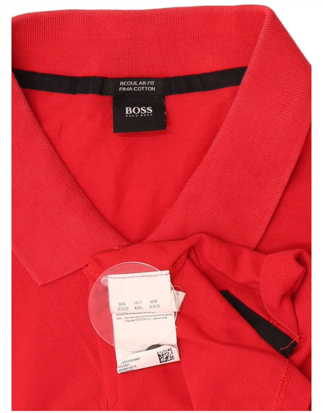 Polo Hugo Boss da uomo vestibilità regolare 2XL cotone rosso