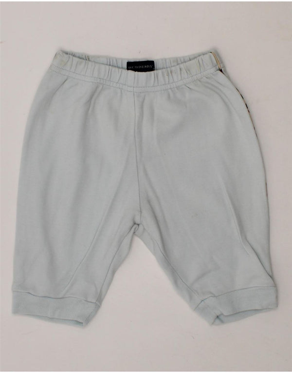 BURBERRY Baby Boys Graphic Joggers Tracksuit Trousers 0-3 Months Blue