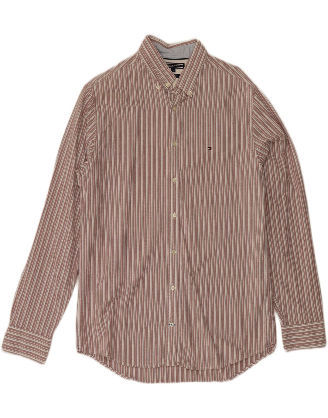 Camicia da uomo Tommy Hilfiger grande cotone a righe rosse
