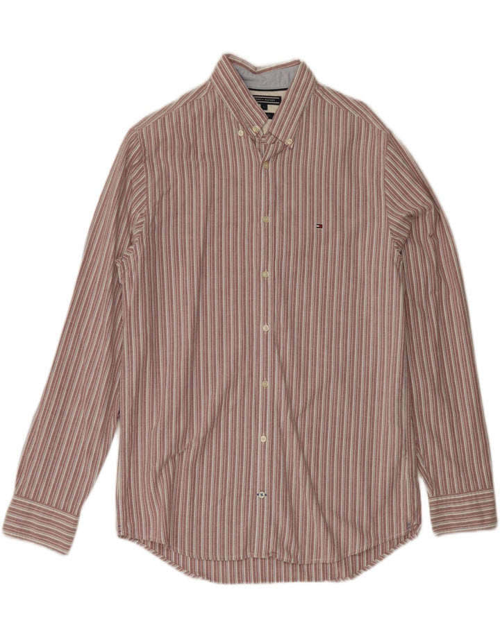 Camicia da uomo Tommy Hilfiger grande cotone a righe rosse