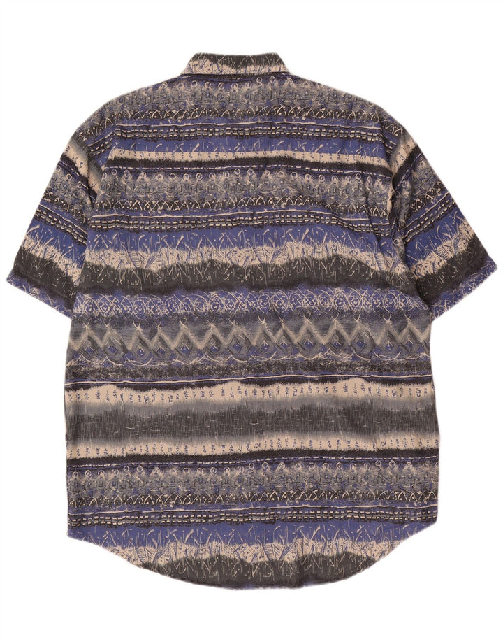 Camicia a maniche corte da uomo St. Bernard in viscosa a righe multicolori medie