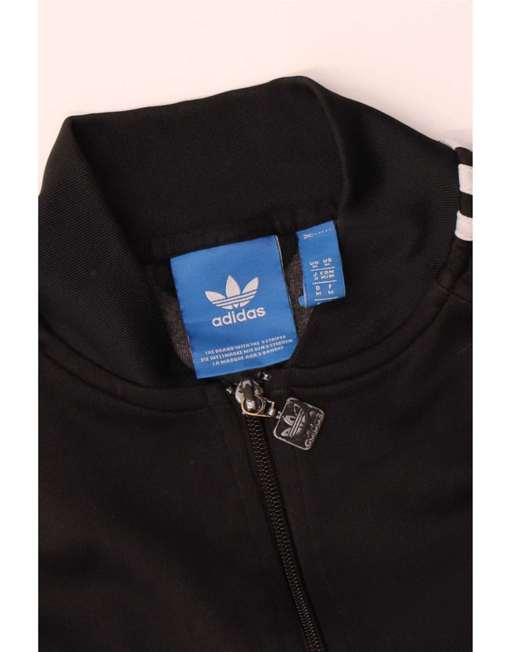Giacca da ginnastica da uomo Adidas, giacca media, nera, in poliestere