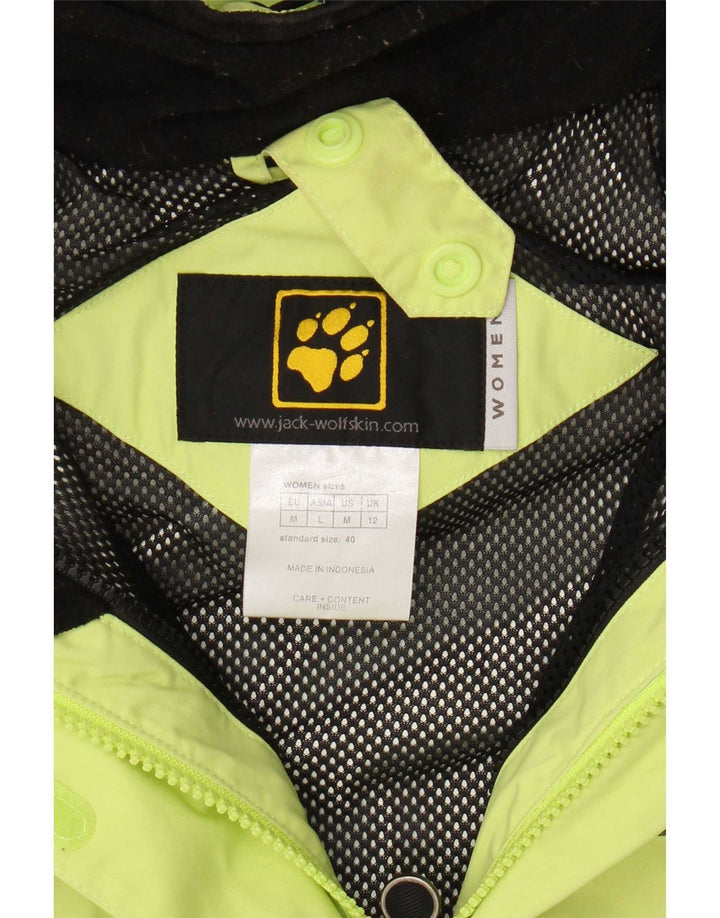 Giacca antipioggia con cappuccio da donna Jack Wolfskin UK 12 Colore verde medio