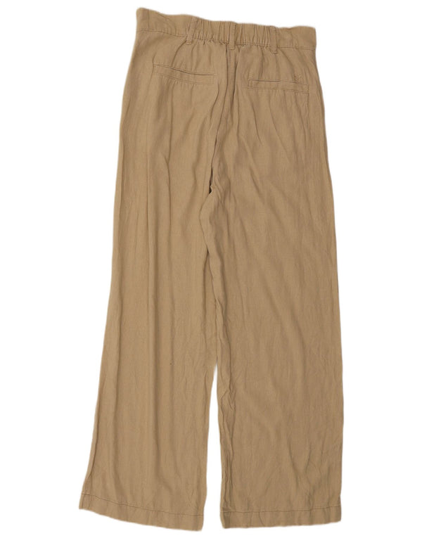Crew Clothing Pantaloni chino a vita alta da donna UK 10 Small W30 L28 Marrone