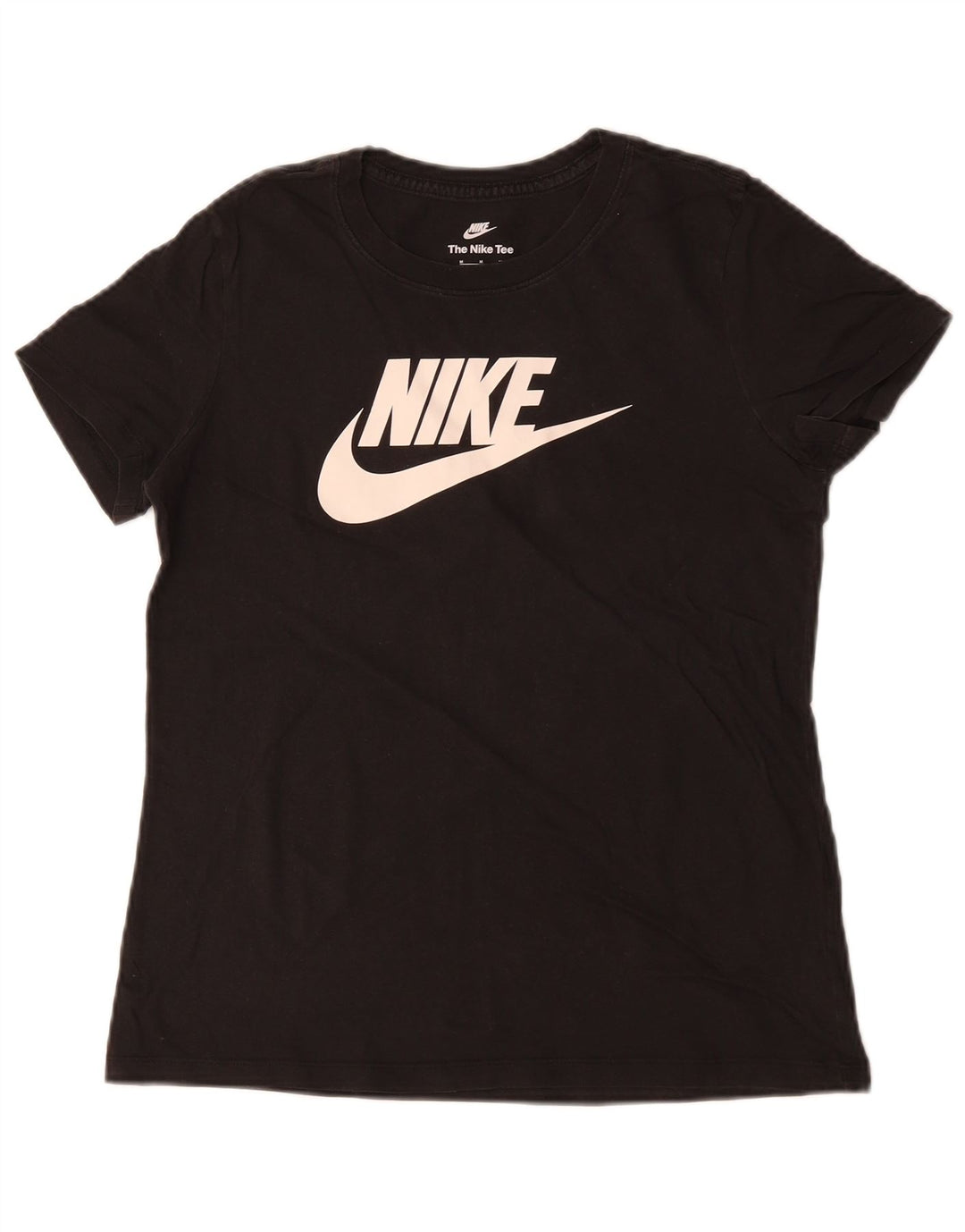 T-shirt grafica da donna NIKE Top UK 12 cotone medio nero